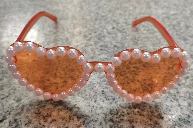 Imitation pearl decorative glasses