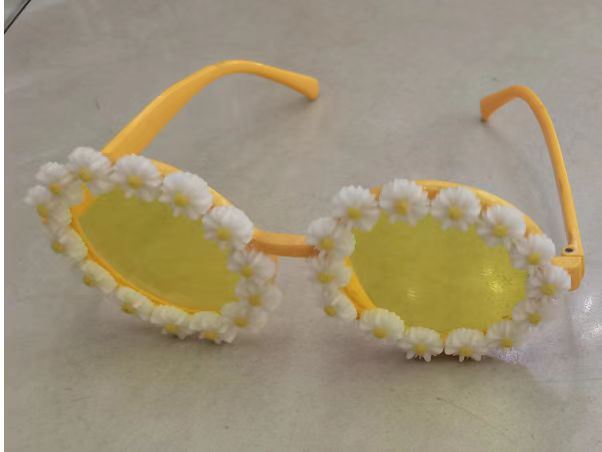 Yellow  flower glasses