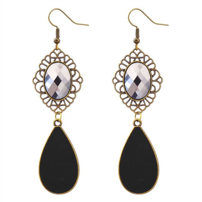 Black diamond earrings
