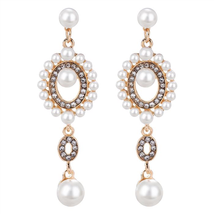 Pearl diamond earrings