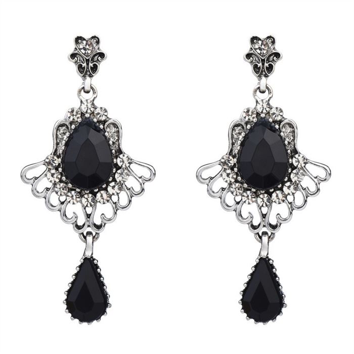 Black diamond earrings