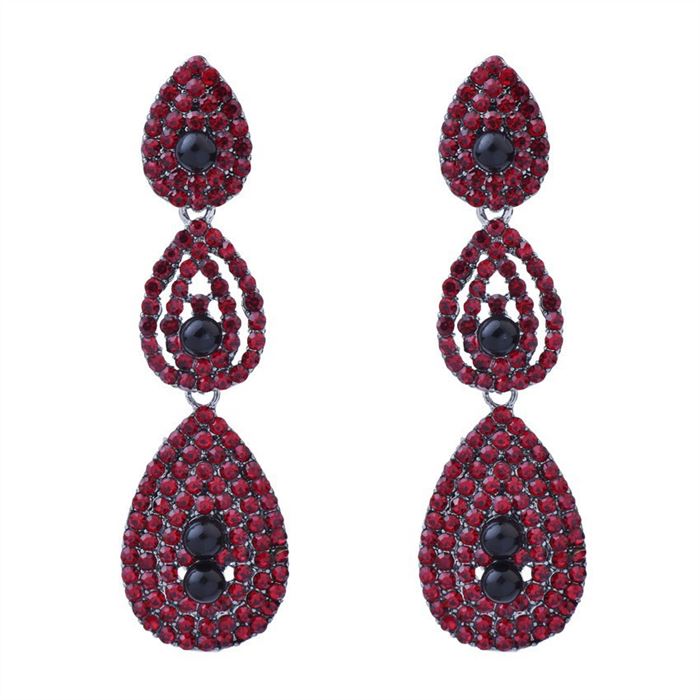 Red diamond earrings