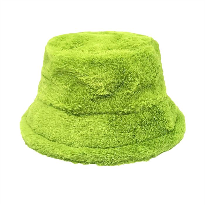 Plush fisherman hat，grass green