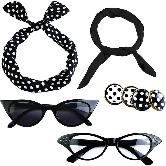Headwear、glasses、 earrings set（6pcs）