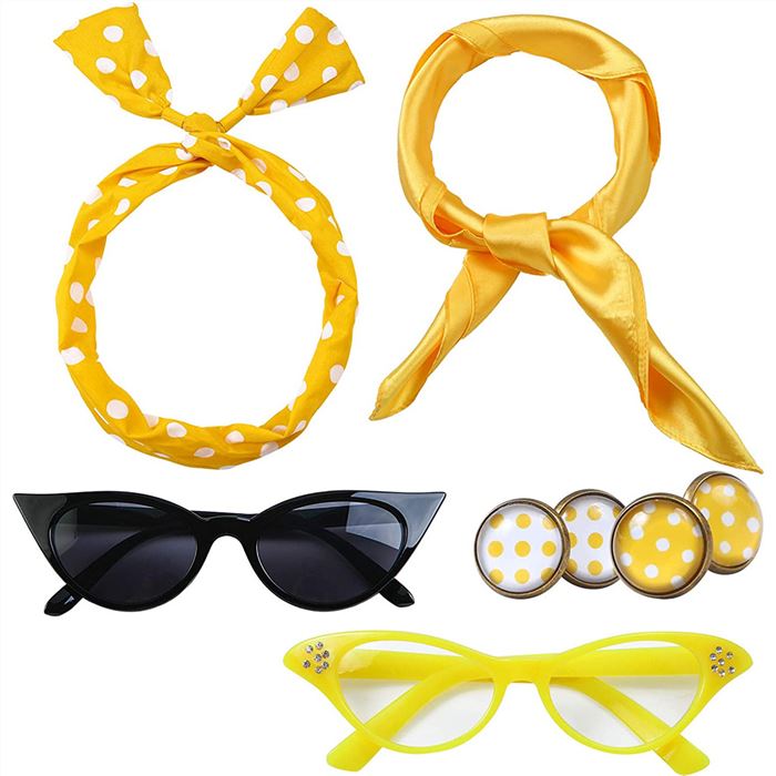 Headwear、glasses、 earrings set（6pcs）
