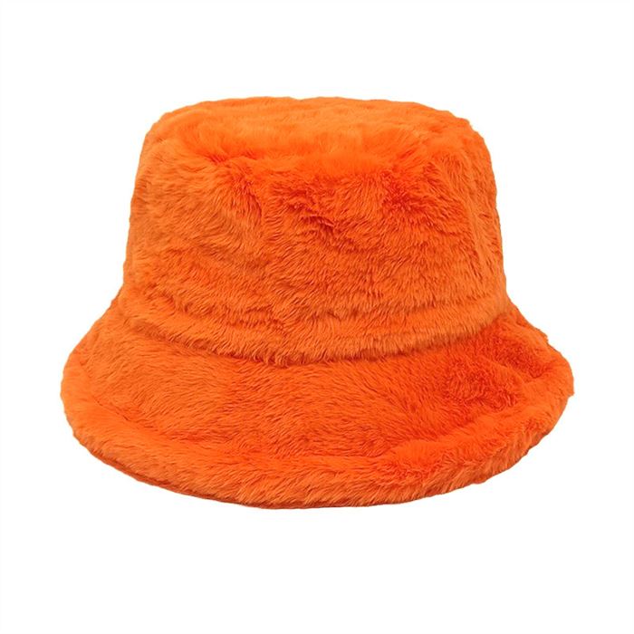 Plush fisherman hat，orange
