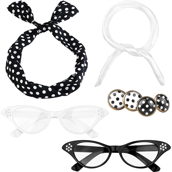 Headwear、glasses、 earrings set（6pcs）